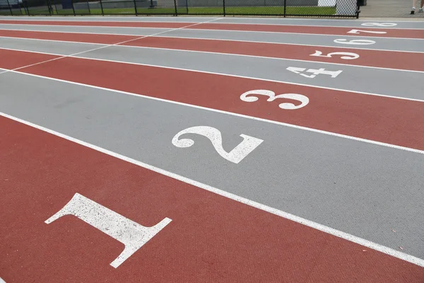 Spustit závodní trať v sportovní stadion — Stock fotografie