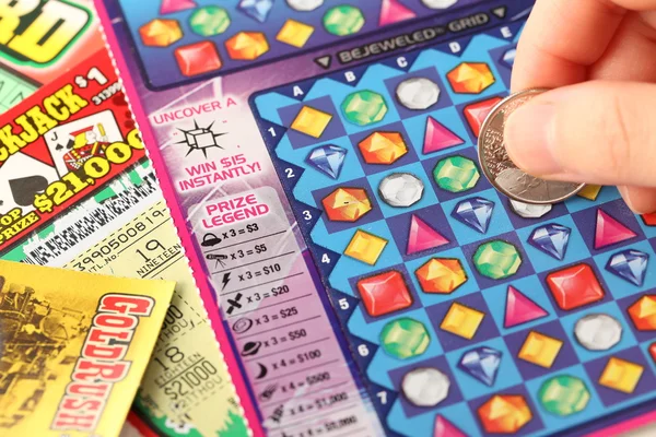 Raspadinha bilhetes de loteria — Fotografia de Stock