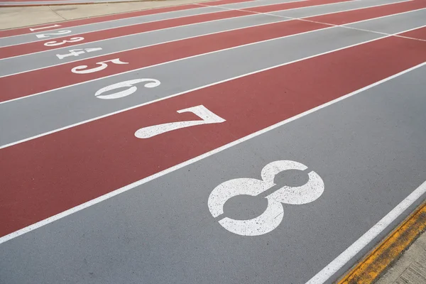 Run race track in sport stadium — Stock Photo, Image