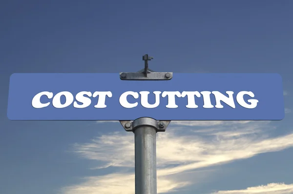 Cost cutting road sign — Stock Photo, Image