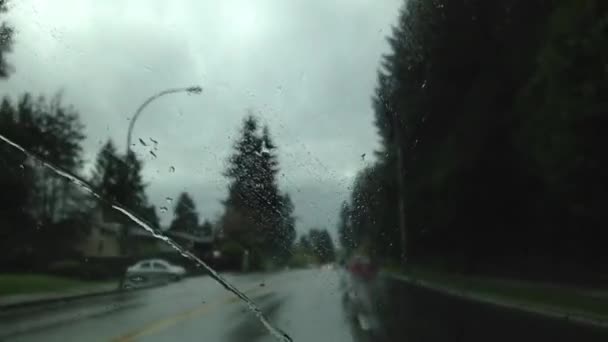 Guidare nei giorni di pioggia — Video Stock