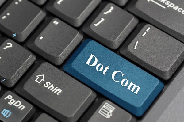 Dot com on keyboard — Stock Photo, Image