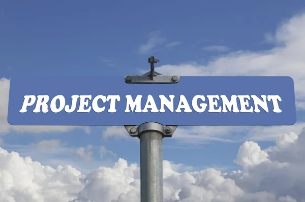 Project management road sign — Stock Photo, Image