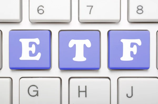 Exchange traded fund key on keyboard — Stock Photo, Image