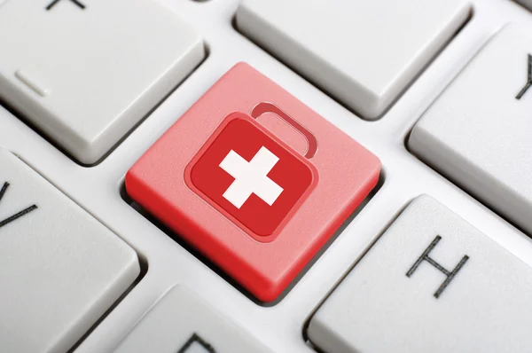 First aid on keyboard — Stock Photo, Image