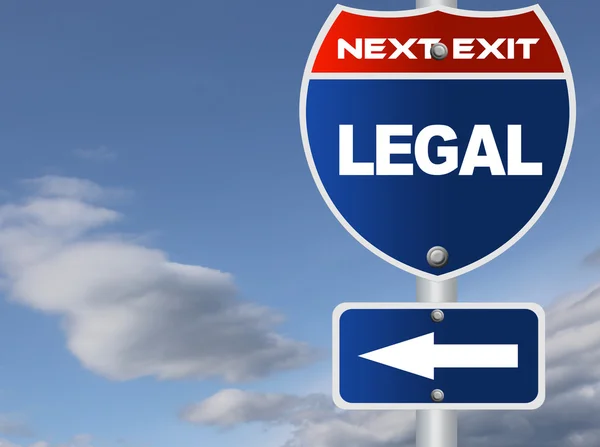 Legal road sign — Stock Photo, Image