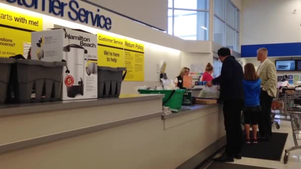 One side of customer service counter — Stock Video