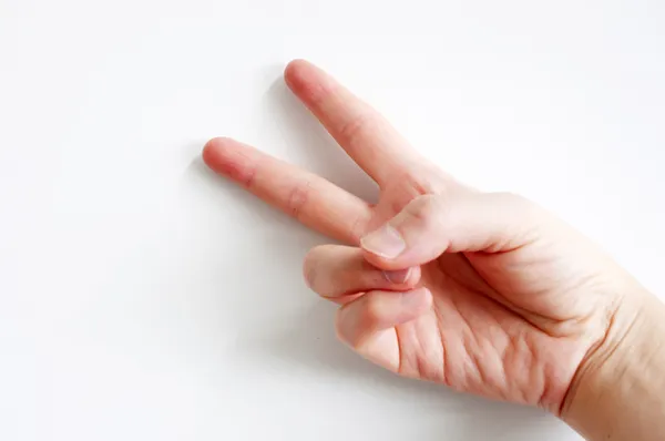 Hand gestures meaning peaceful — Stock Photo, Image