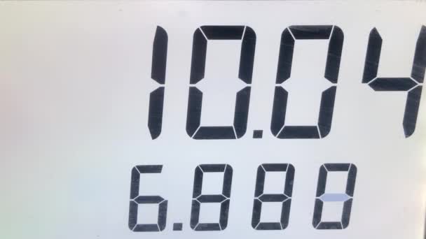 Rising Gas Prices Station Pump Screen Resolution — Stockvideo