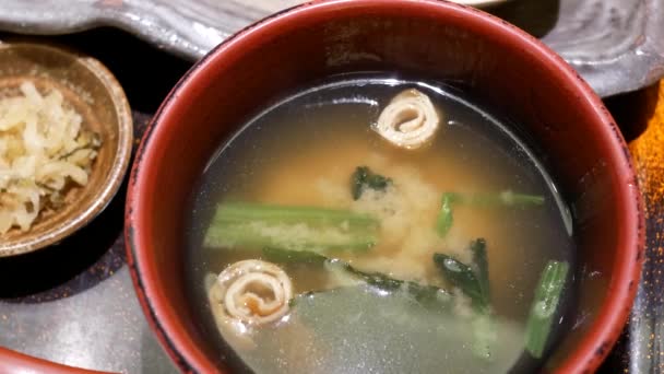 Motion People Eating Food Boiling Soup Japanese Restaurant Resolution — Wideo stockowe