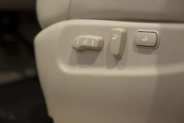Kontrol düğmeleri araç koltuğu — Stok fotoğraf