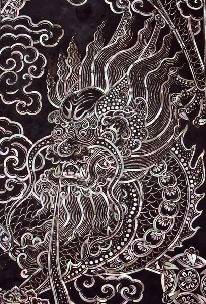 Arte tailandés tradicional en estilo chino — Foto de Stock