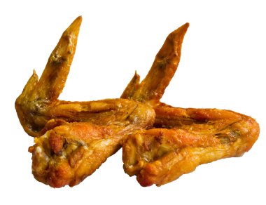 Tavuk kızarmış izole üzerinde beyaz