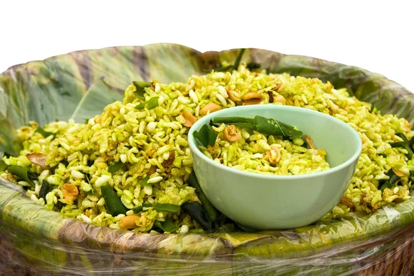 Pounded unripe rice mixed — Stock Photo, Image