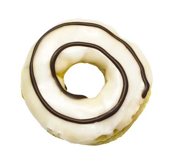 Белый пончик изолирован — стоковое фото