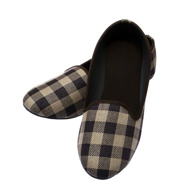 beyaz izole kahverengi Tuval Ayakkabı