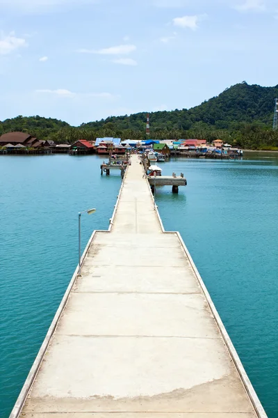 Jetty from the sea to Koh Chang island, Thailand — стоковое фото