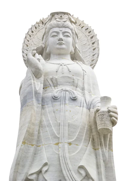 Guanyin'ın beyaz heykeli — Stok fotoğraf