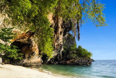 Phra Nang beach and cave at Railay  clipart