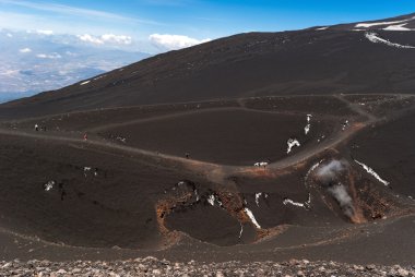 Etna üzerinde hiking