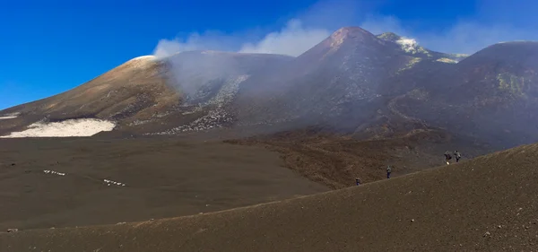 Drumeții pe Etna — Fotografie, imagine de stoc