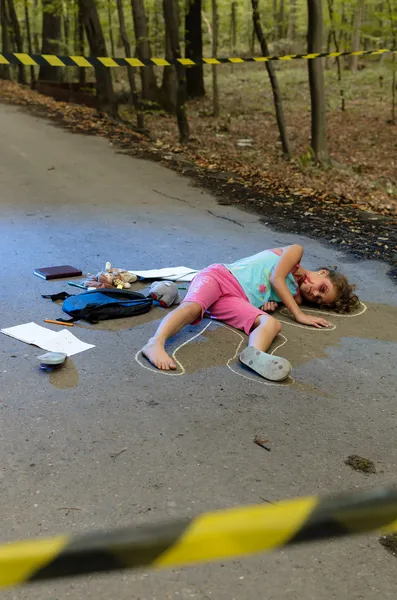 交通事故の子供の犠牲者 — ストック写真
