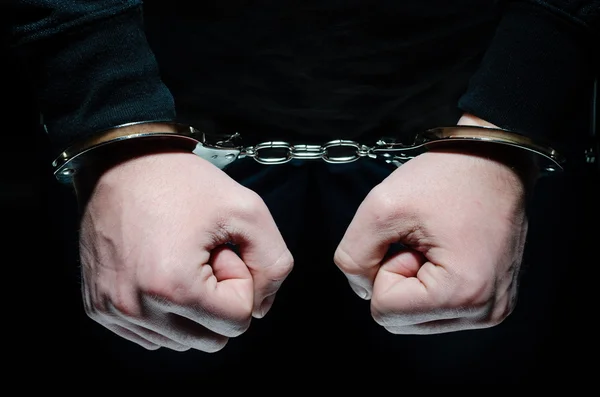 Handcuffed man — Stock Photo, Image