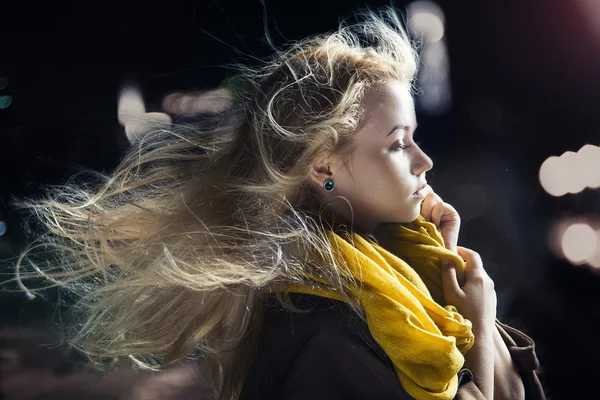 Retrato de moda de jovem mulher bonita Imagem De Stock