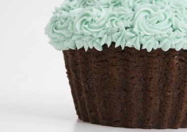 Yeşil buzlanma cupcake