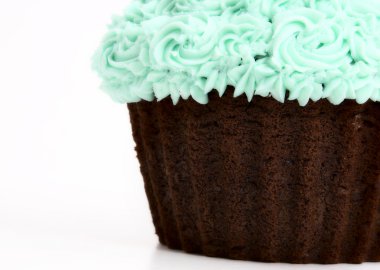 Yeşil buzlanma cupcake