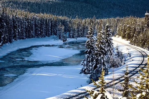 Rocky Mountains in Winter — Stock Photo, Image