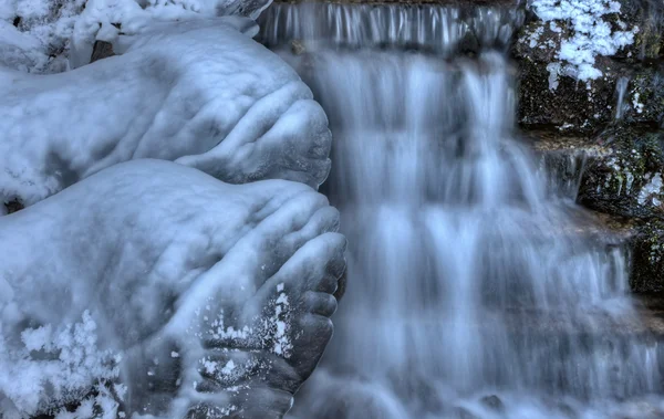 Cascade près de Johnston Canyon Alberta — Photo