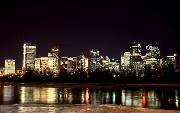 Gece çekimleri calgary alberta Kanada — Stok fotoğraf