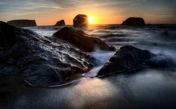 Tramonto Bandon Oregon — Foto Stock