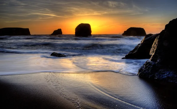 Pôr do sol Bandon Oregon — Fotografia de Stock