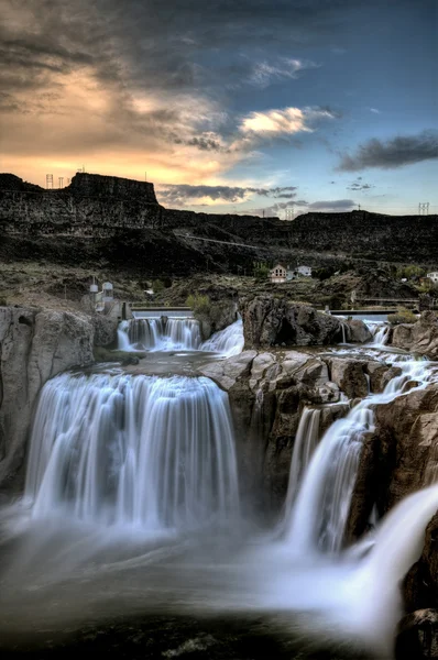 ショショーニ滝トウィン フォールズ, アイダホ州 — ストック写真