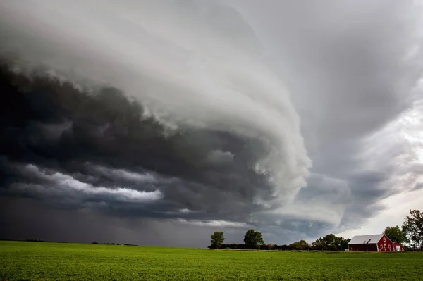 Tempête Majeure Saskatchewan Dans Les Régions Rurales Estivales Canada — Photo