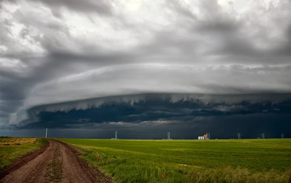 Major Saskatchewan Storm Summer Rural Canada — Stockfoto