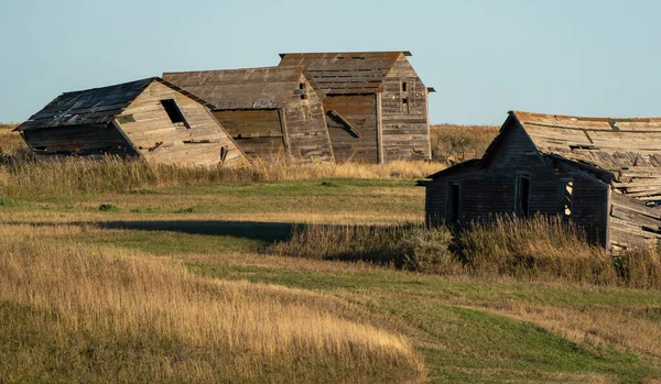 Old Farm Ranch Der Prärie Von Saskatchewan — Stockfoto