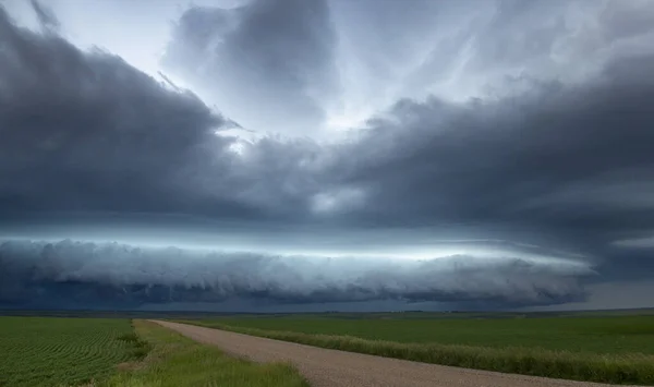 Major Saskatchewan Storm Summer Rural Canada — Stockfoto
