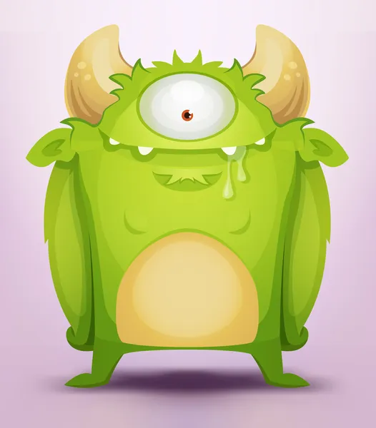 绿色怪物 — 图库矢量图片