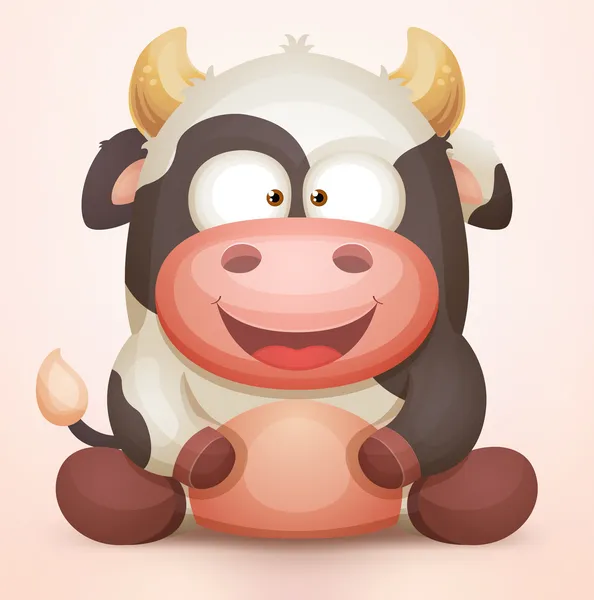 Sitting Cow — Stock Vector