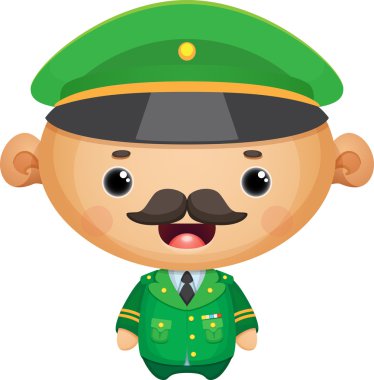 karikatür asker subay