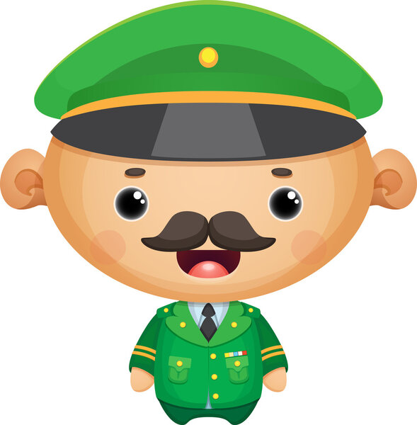 Cartoon soldier Officer