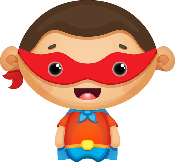スーパー ヒーロー少年 — ストックベクタ