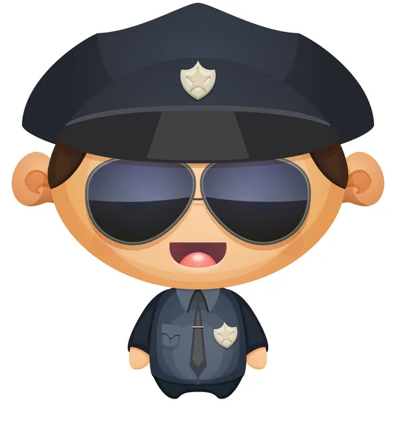 Polizist mit Sonnenbrille — Stockvektor