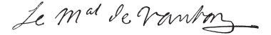 sebastien le prestre veya seigneur imza de vauban veya marqu