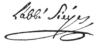 imza emmanuel Joseph sieyes veya abbe sieyes (1748-1836),