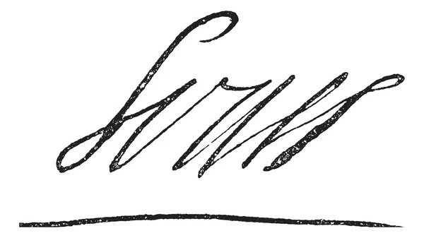 路易十四或路易大帝或太阳王，国王的 f 的签名 — 图库矢量图片