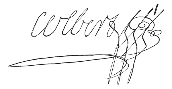 Handtekening van Marie-Anne Charlotte Corday d'Armont of Charlotte — Stockvector